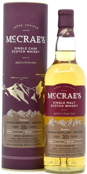 Tamdhu 20 Jahre 2000/2020 McCrae's 52,2% vol.