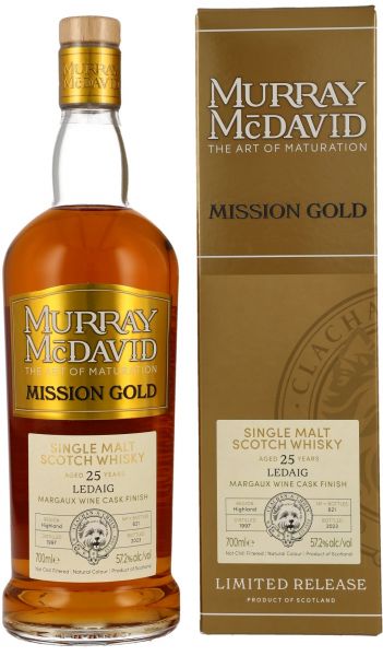 Ledaig 25 Jahre 1997/2023 Margaux Wine Cask Murray McDavid Mission Gold 57,2% vol.