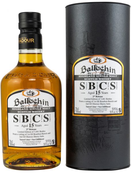 Ballechin 15 Jahre Small Batch Cask Strength 2nd Release 58,9% vol.