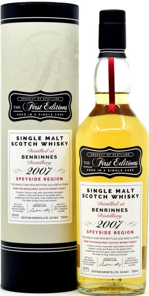 Benrinnes 15 Jahre 2007/2022 First Editions 55,6% vol.