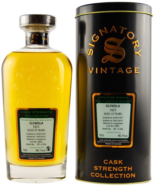 Glenisla 37 Jahre 1977/2015 Signatory Vintage Cask Strength 46,1% vol.