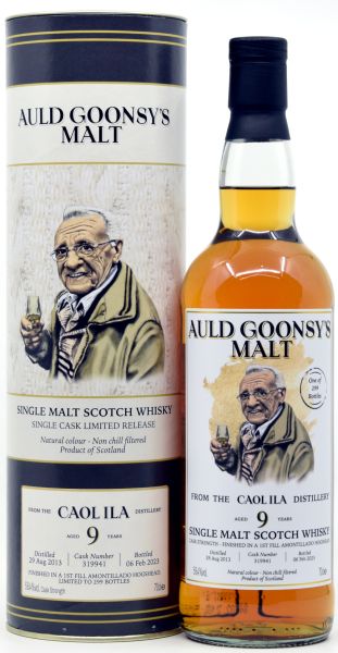 Caol Ila 9 Jahre 2013/2023 1st Fill Amontillado Cask Auld Goonsy&#039;s Malt 58,4% vol.