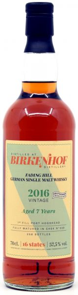 Birkenhof Fading Hill 2016/2023 1st Fill Port Cask 16states 57,5% vol.