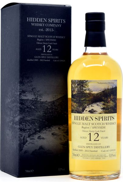 Glen Spey 12 Jahre 2009/2022 Sherry Cask Hidden Spirits Highproof 53,9% vol.