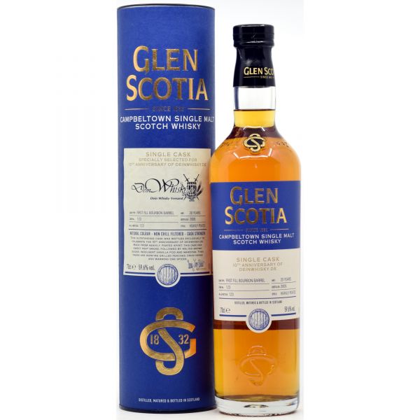Glen Scotia 20 Jahre 2005/2025 1st Fill Bourbon #123 10th anniversary deinwhisky.de 59,6% vol.