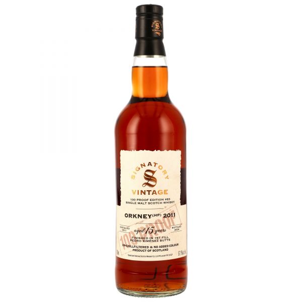 Orkney (HP) 2011/2026 1st Fill PX Sherry Signatory Vintage 100 Proof #83 57,1% vol.