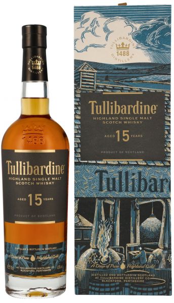 Tullibardine 15 Jahre 43% vol. (neues Design)