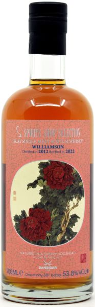 Williamson 2012/2022 Sherry Cask S-Spirits Shop Selection Flowers Label 53,8% vol.