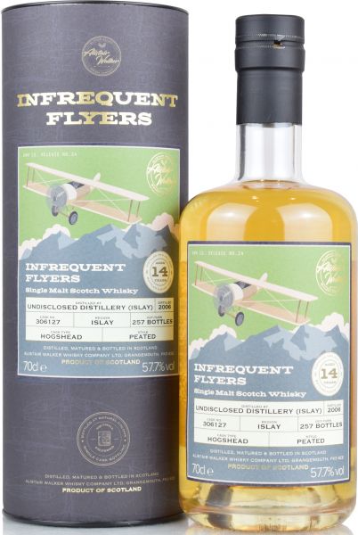 Undisclosed Islay 14 Jahre 2006/2020 Alistair Walker Infrequent Flyers 57,7% vol.