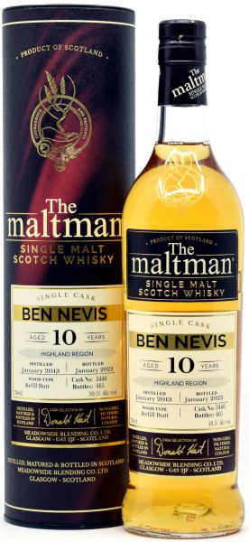 Ben Nevis 10 Jahre 2013/2023 The Maltman 50,5% vol.