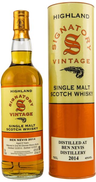 Ben Nevis 2014/2022 Sherry Cask Signatory Vintage 43% vol.