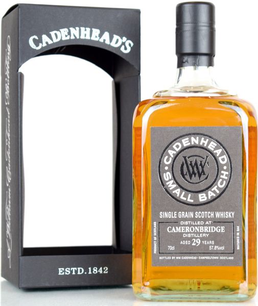 Cameronbridge 29 Jahre 1989/2019 Cadenheads 57,8% vol.