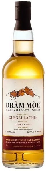 Glenallachie 2016/2024 1st Fill PX Sherry Dram Mor 53,8% vol.