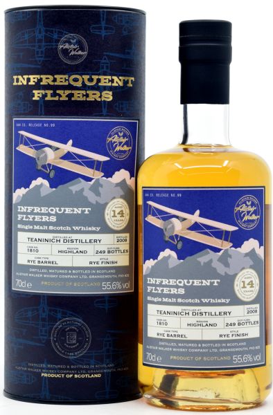 Teaninich 14 Jahre 2008/2023 Rye Cask Alistair Walker Infrequent Flyers 55,6% vol.