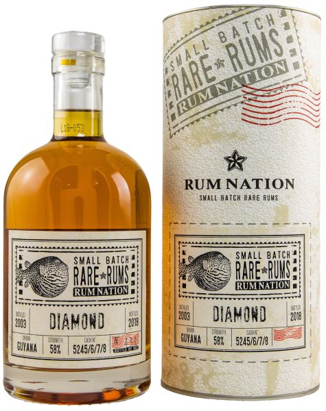 Diamond SXG Guyana 15 Jahre 2003/2018 Rum Nation 58% vol.