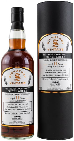 Glentauchers 2008/2020 Sherry Cask Signatory Vintage Cask Strength for Germany 63,9% vol.