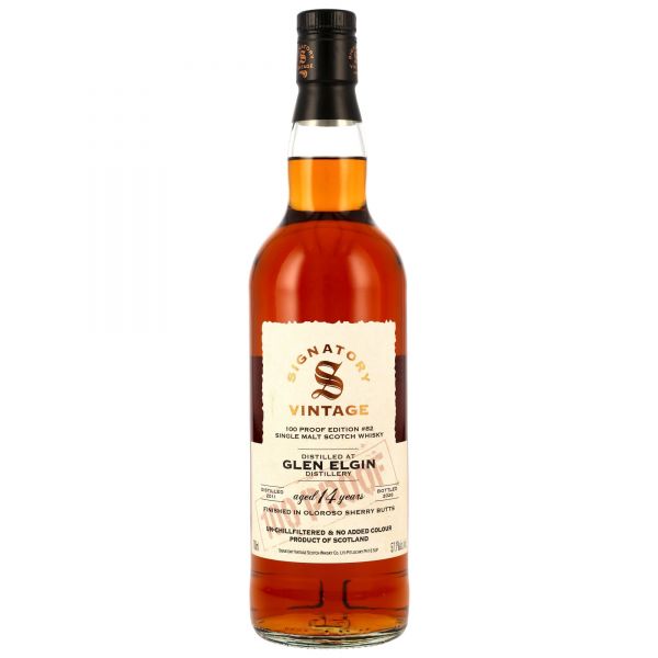 Glen Elgin 2011/2026 Oloroso Sherry Cask Signatory Vintage 100 Proof #82 57,1% vol.