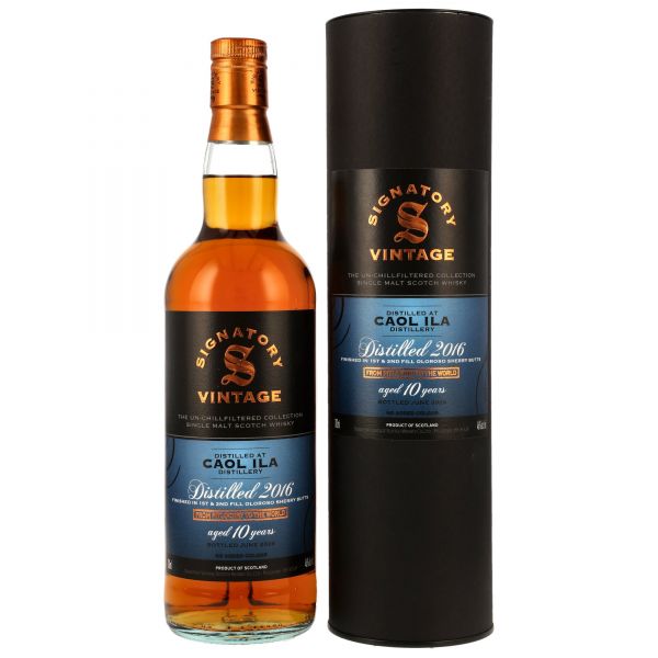 Caol Ila 2016/2026 Oloroso Sherry Signatory Vintage Un-Chillfiltered 46% vol.