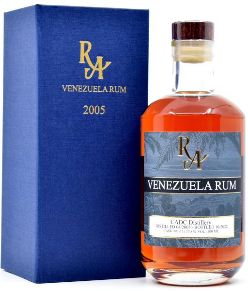 Venezuela Rum (CADC Distillery) 17 Jahre 2005/2022 Rum Artesanal Single Cask #67 57,8% vol.