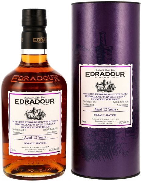 Edradour 12 Jahre 2012/2025 Bordeaux Wine Cask 48,2% vol.
