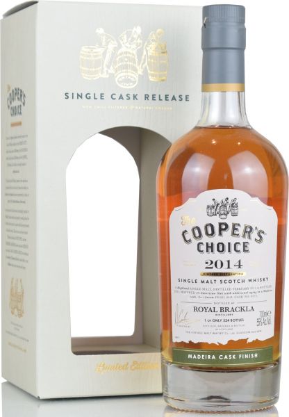 Royal Brackla 7 Jahre 2014/2021 Madeira Cask Cooper's Choice 55% vol.