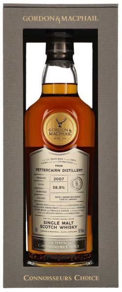 Fettercairn 15 Jahre 2007/2023 Sherry Cask Gordon & MacPhail Cask Strength 58,9% vol.