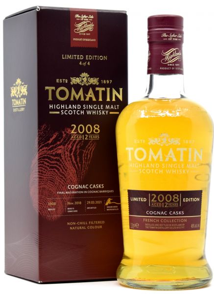 Tomatin 2008/2021 Cognac Cask French Collection 46% vol.