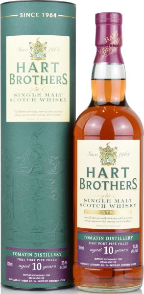 Tomatin 10 Jahre 2010/2020 1st Fill Port Pipe Hart Brothers for deinwhisky.de 53,8% vol.