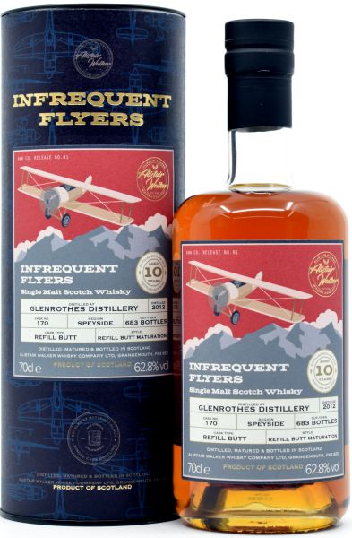 Glenrothes 10 Jahre 2012/2012 Sherry Cask Alistair Walker Infrequent Flyers 62,8% vol.