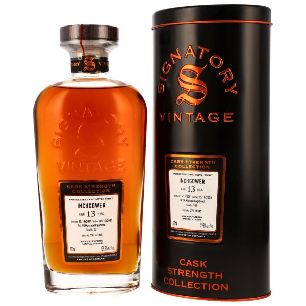 Inchgower 13 Jahre 2011/2025 1st Fill Marsala Cask Signatory Cask Strength #101 59,8% vol.