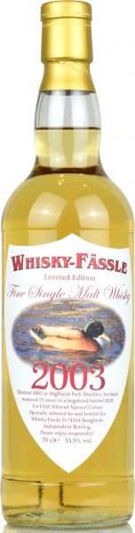 Highland Park 15 Jahre 2003/2018 Whisky-Fässle Duck-Label 53,3% vol.