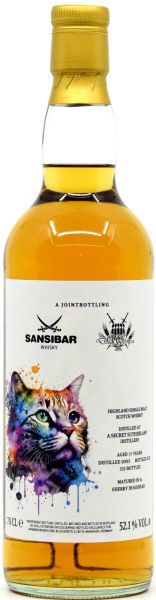 Secret Sutherland 2003/2022 Sherry Cask Sansibar Colourful Wildlife Joint Bottling 52,1% vol.