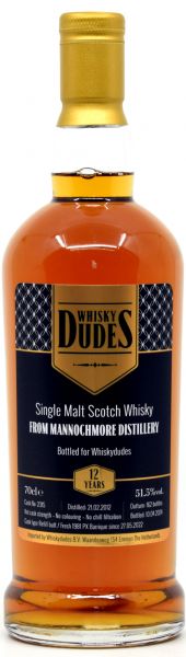 Mannochmore 12 Jahre 2012/2024 Fresh PX Sherry Cask Whiskydudes 51,5% vol.