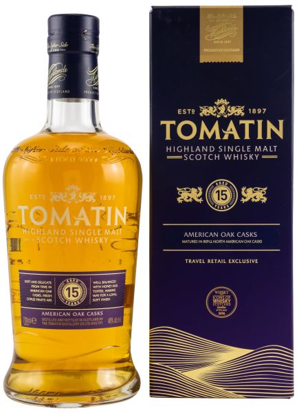 Tomatin 15 Jahre American Oak Casks 46% vol.
