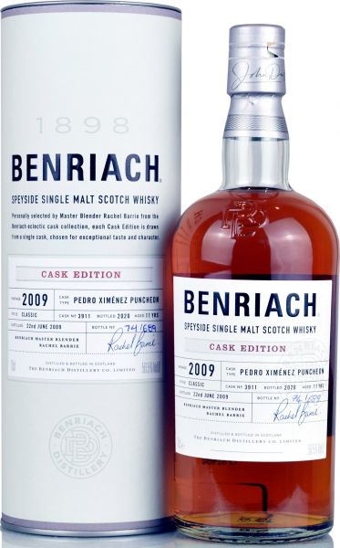 Benriach 11 Jahre 2009/2020 PX Sherry Single Cask #3911 56,5% vol.