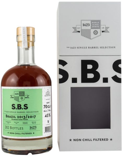 S.B.S. Brazil Rum 2013+2017/2020 Oloroso Sherry Single Cask 45% vol.
