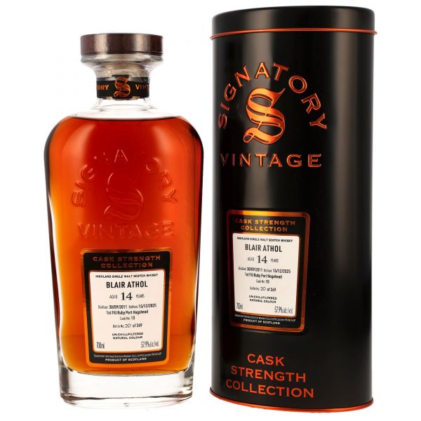 Blair Athol 14 Jahre 2011/2025 1st Fill Ruby Port Signatory Cask Strength #10 57,9% vol.