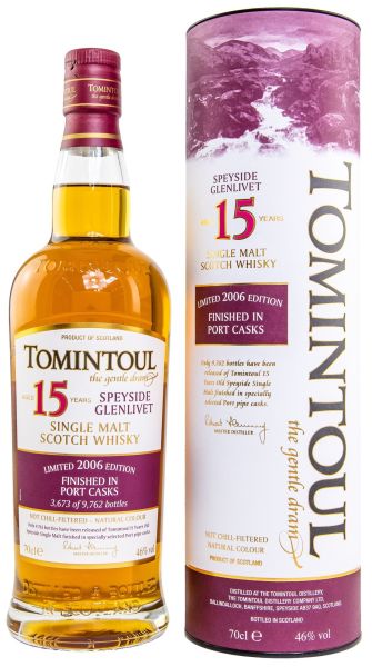 Tomintoul 15 Jahre 2006 Port Cask Finish 46% vol.