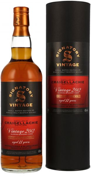 Craigellachie 2012/2023 Oloroso Sherry Signatory Vintage Small Batch Edition #5 48,2% vol.