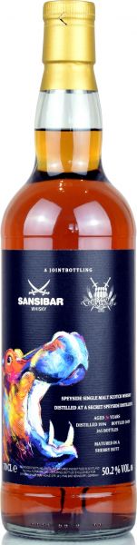 Secret Speyside 26 Jahre 1994/2020 Sherry Cask Sansibar Colourful Wildlife Joint Bottling 50,2% vol.