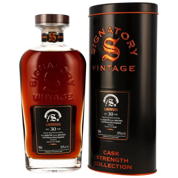 Linkwood 30 Jahre 1995/2026 1st Fill Oloroso Cask #6 Signatory Symington’s Choice 50,9% vol.