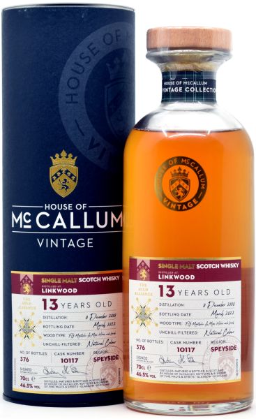 Linkwood 13 Jahre 2008/2022 Monthelie Le Mons Helios Cask House of McCallum 46,5% vol.