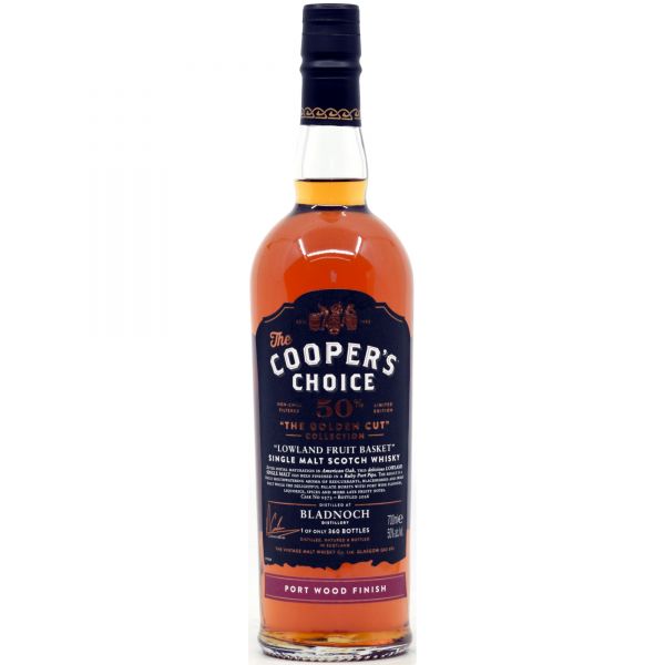 Bladnoch "Lowland Fruit Basket" Ruby Port Pipe Cooper's Choice Golden Cut 50% vol.