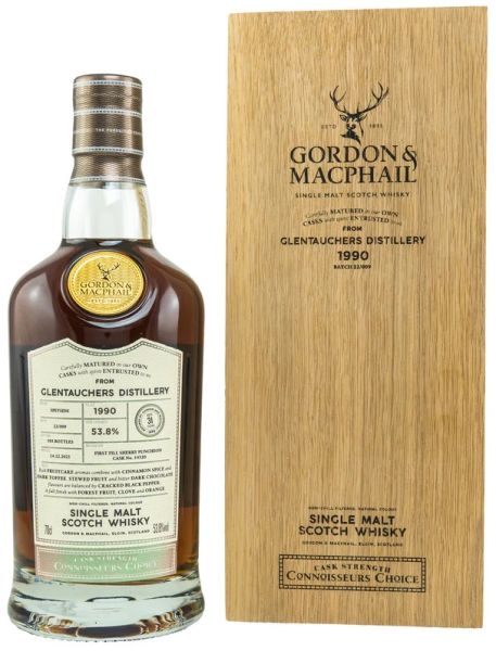 Glentauchers 31 Jahre 1990/2022 Sherry Cask Gordon &amp; MacPhail 53,8% vol.