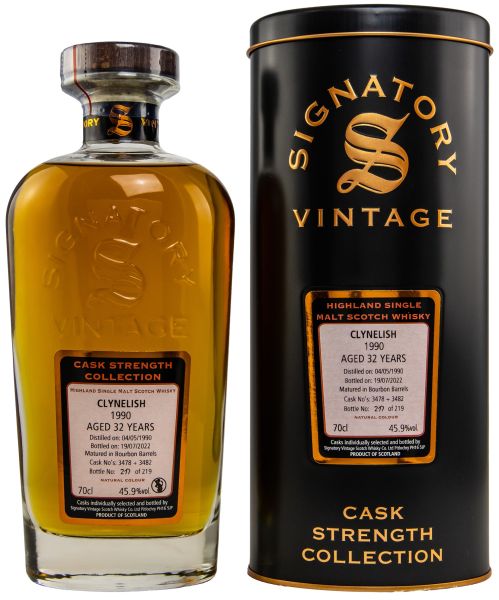 Clynelish 32 Jahre 1990/2022 Signatory Vintage Cask Strength Collection 45,9% vol.