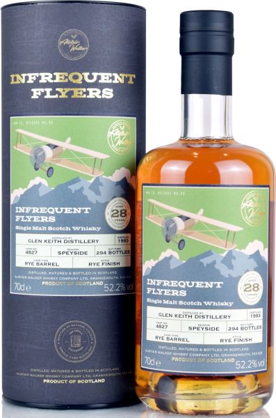 Glen Keith 28 Jahre 1993/2021 Rye Cask Alistair Walker Infrequent Flyers 52,2% vol.