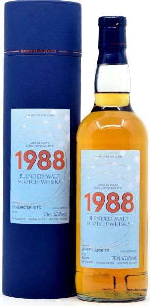 Blended Malt 34 Jahre 1988/2022 Spheric Spirits 47,4% vol.