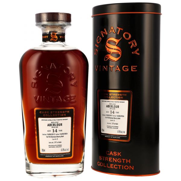 Aberlour 14 Jahre 2012/2026 1st Fill Oloroso Butt #5 Signatory Vintage Cask Strength 61,8% vol.