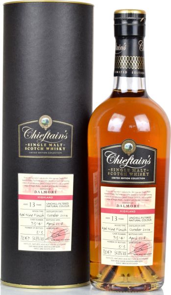 Dalmore 13 Jahre 2004/2018 Red Wine Finish Chieftain's 54,8% vol.