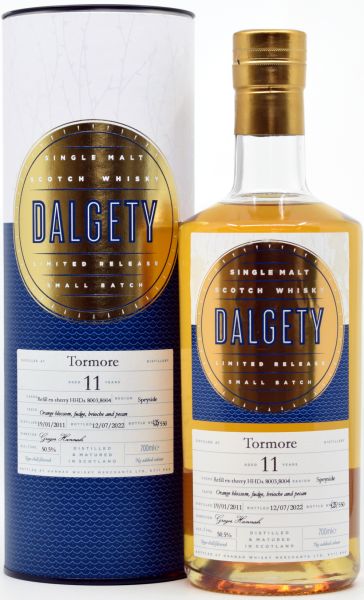 Tormore 11 Jahre 2011/2022 Sherry Cask Lady of the Glen Dalgety 50,5% vol.